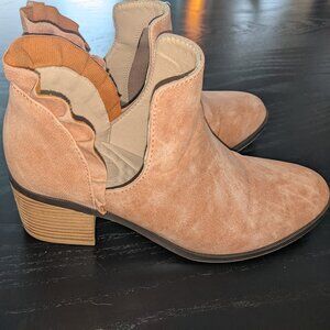 Women's Peach booties unknown brand
